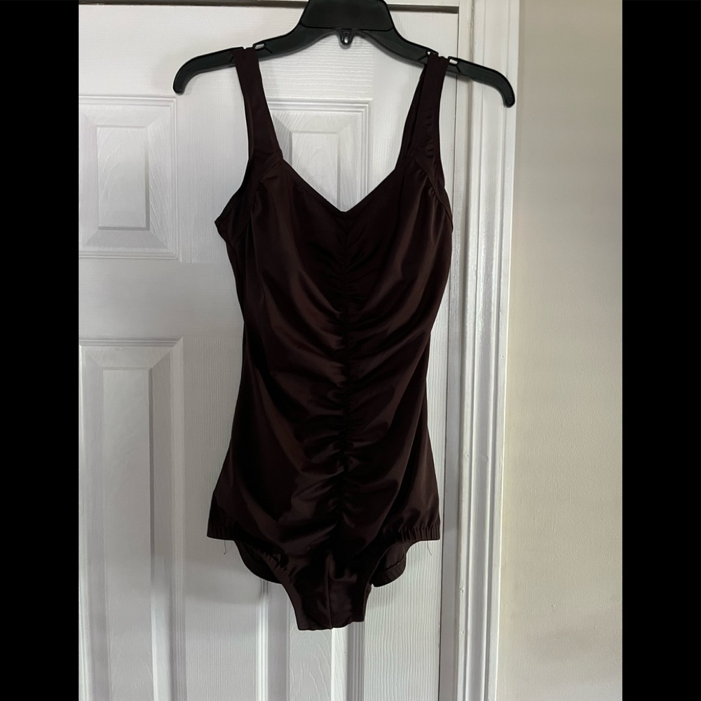 Maxine of Hollywood Brown One Piece